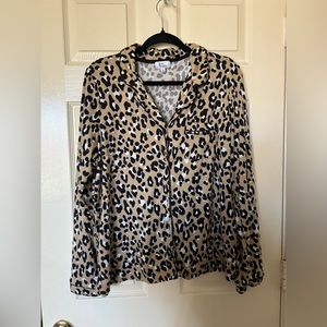 🩵Leopard Pj Top